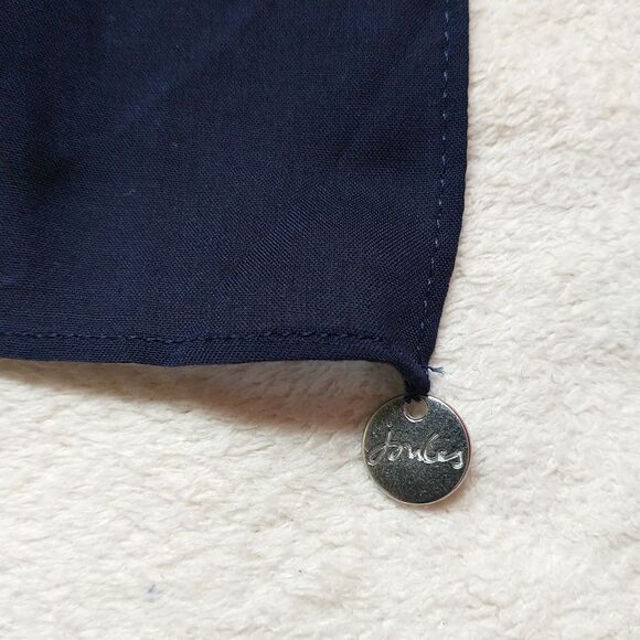 Joules Scarf Womens OS Navy Blue Bee L Lightweight Viscose Rectangle 25x78" New - Picture 5 of 9